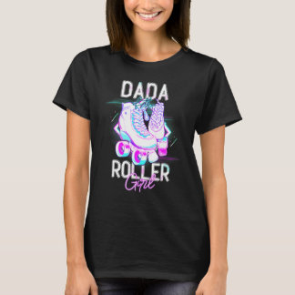 T-shirt Papa de la fille du roller patin à roulettes Anniv