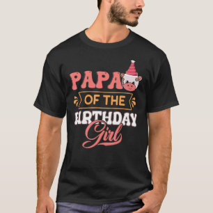 T-shirt Papa de la fille qui fête son anniversaire Ferme d