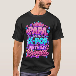 T-shirt Papa de la princesse d'anniversaire de la K-Pop Mu