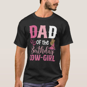 T-shirt Papa de la vache d'anniversaire Cow Girl Rodeo Cow