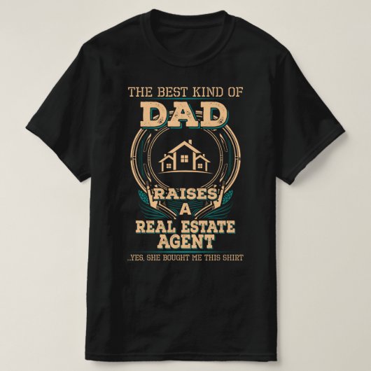 T-shirt Papa de l'agent immobilier (Design devant)