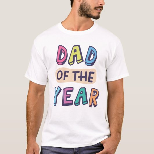 T-shirt Papa de l'année (Devant)