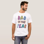 T-shirt Papa de l'année (Devant entier)