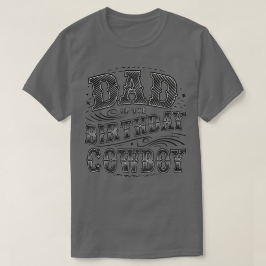 T-shirt Papa de l'Anniversaire Cowboy (Design devant)
