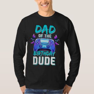 T-shirt Papa De L'Anniversaire Dude Correspondant Vidéo Ga