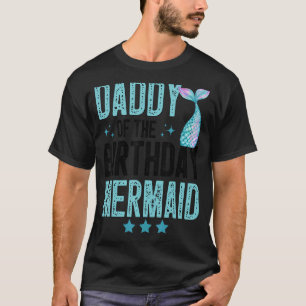 T-shirt Papa De L'Anniversaire Famille De Sirène Partie Co