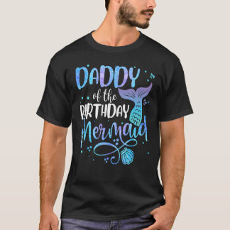 T-shirt Papa De L'Anniversaire Famille De Sirène Partie Co