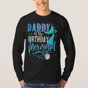T-shirt Papa De L'Anniversaire Famille De Sirène Partie Co