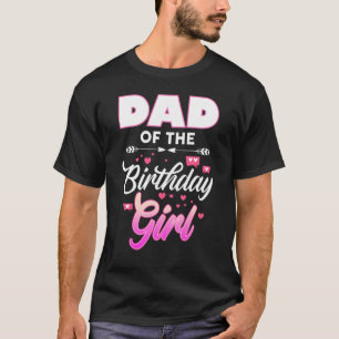 T-shirt Papa De L'Anniversaire Fille Correspondant Famille