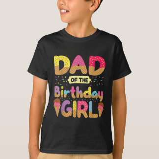 T-shirt Papa De L'Anniversaire Fille Famille Pères Crème G