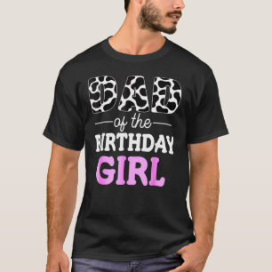 T-shirt Papa De L'Anniversaire Fille Ferme Vache Papa Papa