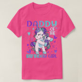 T-shirt Papa de l'anniversaire fille Flossing Unicorn Papa (Design devant)