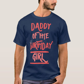 T-shirt Papa De L'Anniversaire Fille Père Papa Fille B De 