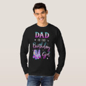 T-shirt Papa De L'Anniversaire Fille Rolling Patinage Fami (Devant entier)