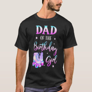 T-shirt Papa De L'Anniversaire Fille Rolling Patinage Fami