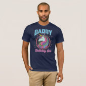 T-shirt Papa de l'Anniversaire Fille Unicorn Theme Party (Devant entier)
