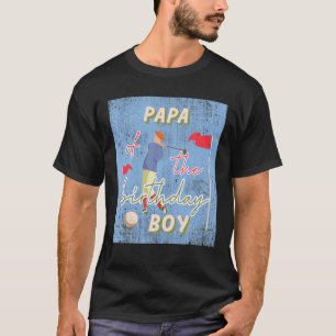 T-shirt Papa De L'Anniversaire Garçon Golf Thème Correspon