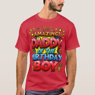 T-shirt Papa de l'Anniversaire garçon jumelé famille père 