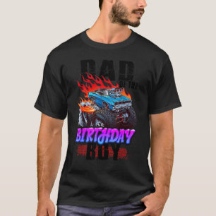 T-shirt Papa De L'Anniversaire Garçon Monster Truck Blaze
