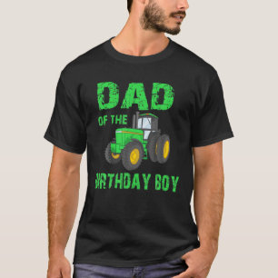 T-shirt Papa De L'Anniversaire Garçon Vintage Ferme Tracte