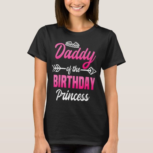 T-shirt Papa de l'anniversaire Princess Party Anniversaire (Devant)