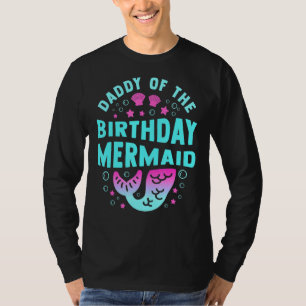 T-shirt Papa De L'Anniversaire Sirène Merman Papa Pour Hom