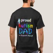 T-shirt Papa de l'autisme fier (Dos)
