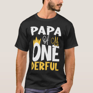 T-shirt Papa de M. One Derful Merveilleux 1er anniversaire