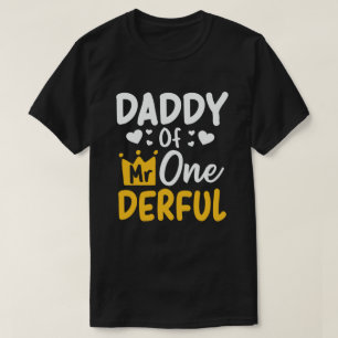 T-shirt Papa de M. Onederful 1er Anniversaire Correspondan