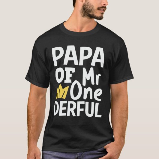 T-shirt Papa de M. Onederful 1er Anniversaire Fête Corresp (Devant)