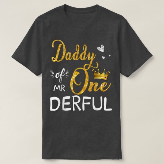 T-shirt Papa De M. Onederful 1er Anniversaire Premier Un D (Design devant)