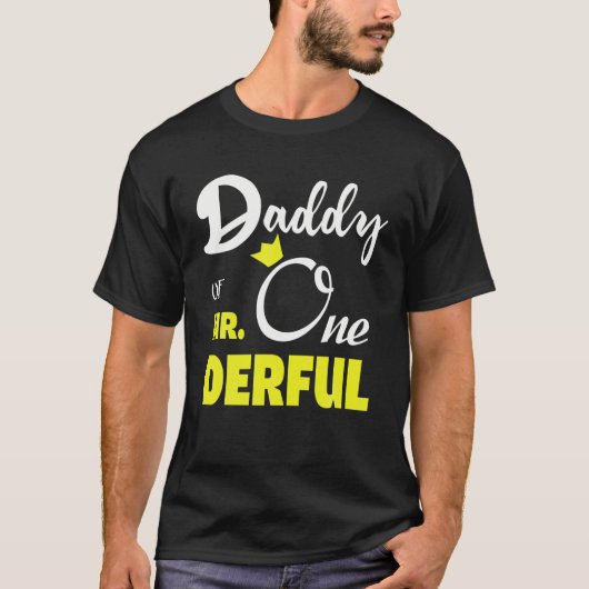 T-shirt Papa De M. Onederful Premier Anniversaire Avec Pap (Devant)