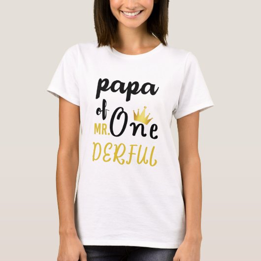 T-shirt Papa de Mr Onederful Funny 1er Anniversaire T-shir (Devant)
