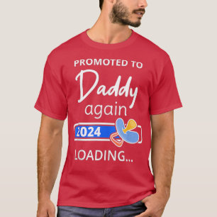 T-shirt Papa de nouveau 2024 Chargement Père à être promu 