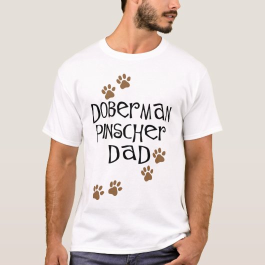 T-shirt Papa de Pinscher de dobermann (Devant)