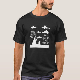 T-shirt Papa De Quoi Sont Faites Les Nuages Serveurs Linux