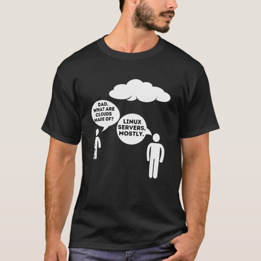 T-shirt Papa De Quoi Sont Faits Les Nuages ? - Drôle Progr (Devant)