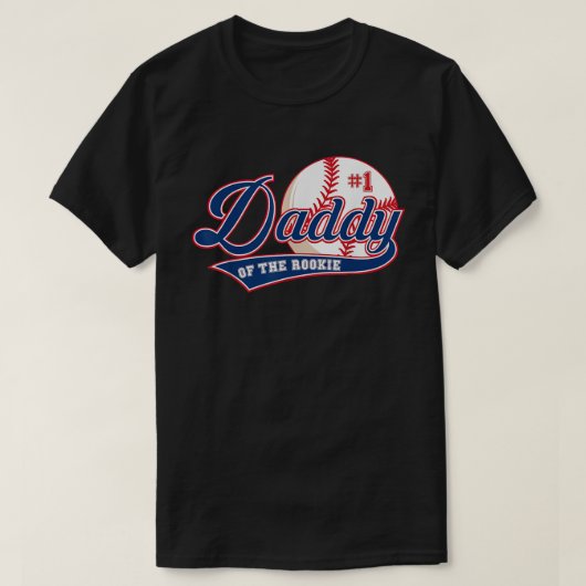 T-shirt Papa de Rookie de l'année 1er Anniversaire Basebal (Design devant)