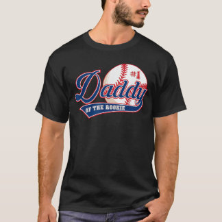 T-shirt Papa de Rookie de l'année 1er Anniversaire Basebal