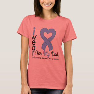 T-shirt PAPA de ruban de coeur de cancer de la prostate