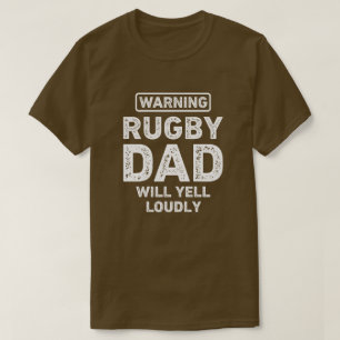 T-shirt Papa De Rugby Va hurler Fort Drôle Papa De Rugby