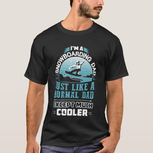T-SHIRT PAPA DE SNOWBOARDING (Devant)