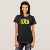 T-shirt Papa de softball (Devant entier)