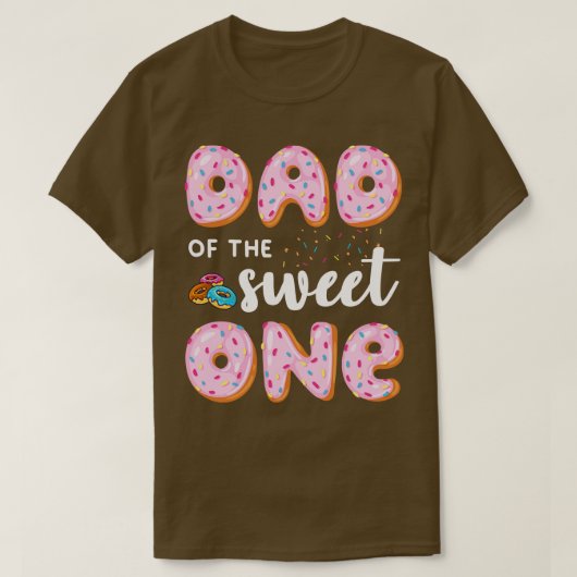 T-shirt Papa De Sweet One Donut Anniversaire (Design devant)