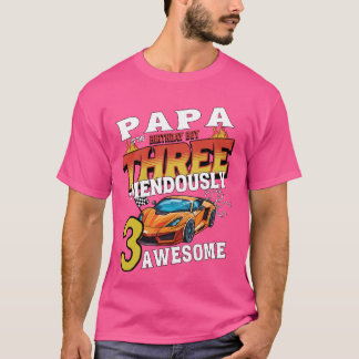 T-shirt Papa De Trois Ans Boy Racing Ca
