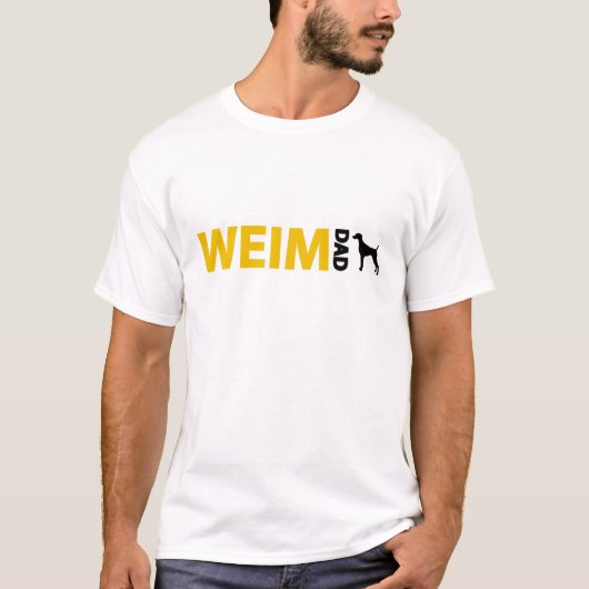 T-shirt Papa de Weimaraner (Devant)