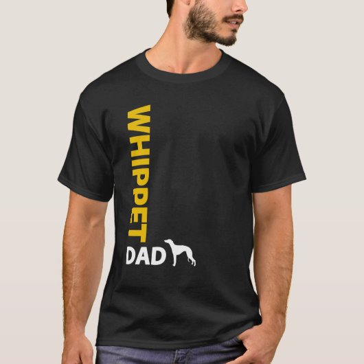 T-shirt Papa de whippet (Devant)