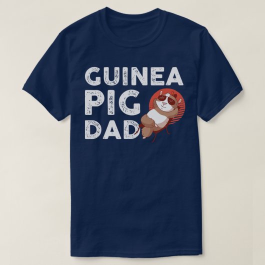 T-shirt Papa des cochons de Guinée  (Design devant)