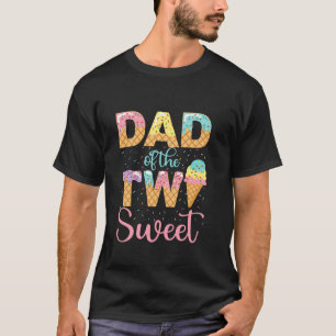 T-shirt Papa des Deux Sweet Birthday Girl Ice Cream Shirt