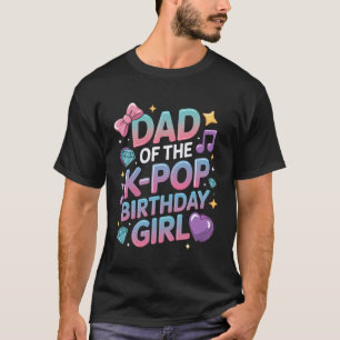 T-shirt Papa des filles d'anniversaire K-Pop de musique co